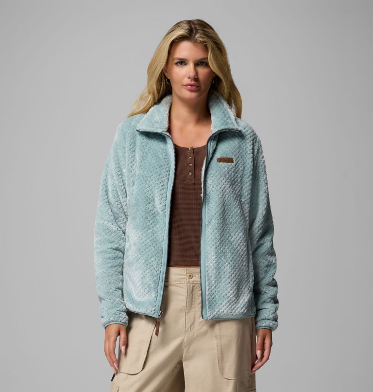 Women's Fire Side II Sherpa Full Zip Fleece, Color: Crushed Blue, image 6