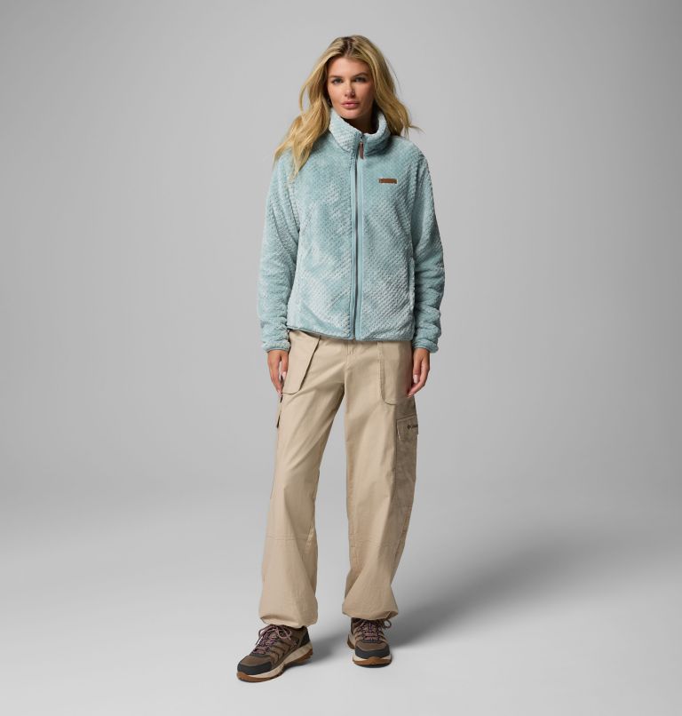 Women's Fire Side II Sherpa Full Zip Fleece, Color: Crushed Blue, image 2