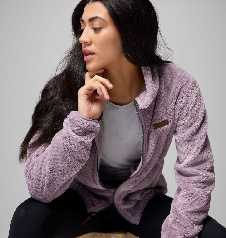 Women's Fire Side II Sherpa Full Zip Fleece, Color: Shale Purple, image 6