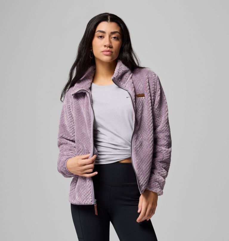 Women's Fire Side II Sherpa Full Zip Fleece, Color: Shale Purple, image 1