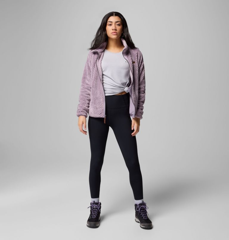 Women's Fire Side II Sherpa Full Zip Fleece, Color: Shale Purple, image 2