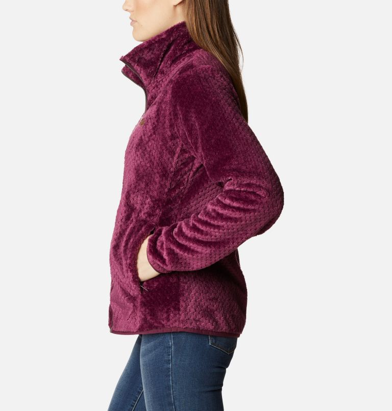 Women's Fire Side II Sherpa Full Zip Fleece, Color: Marionberry, image 3