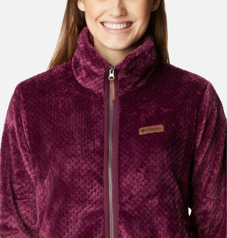Women's Fire Side II Sherpa Full Zip Fleece, Color: Marionberry, image 4