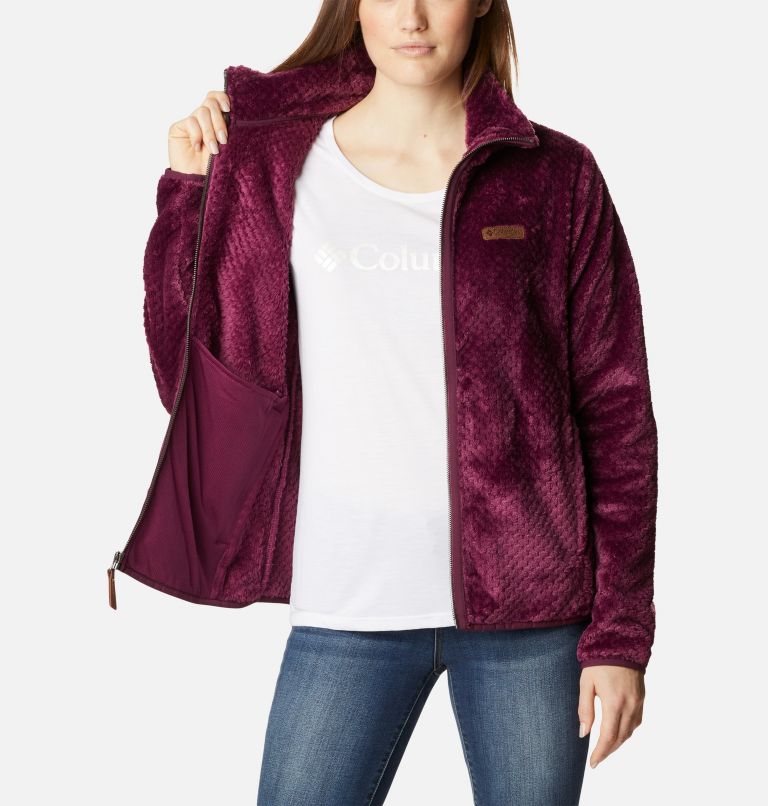 Women's Fire Side Fleece Jacket , Color: Marionberry, image 5