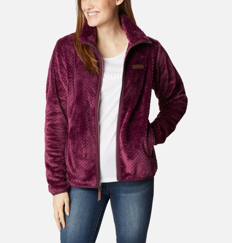 Women's Fire Side Fleece Jacket , Color: Marionberry, image 6