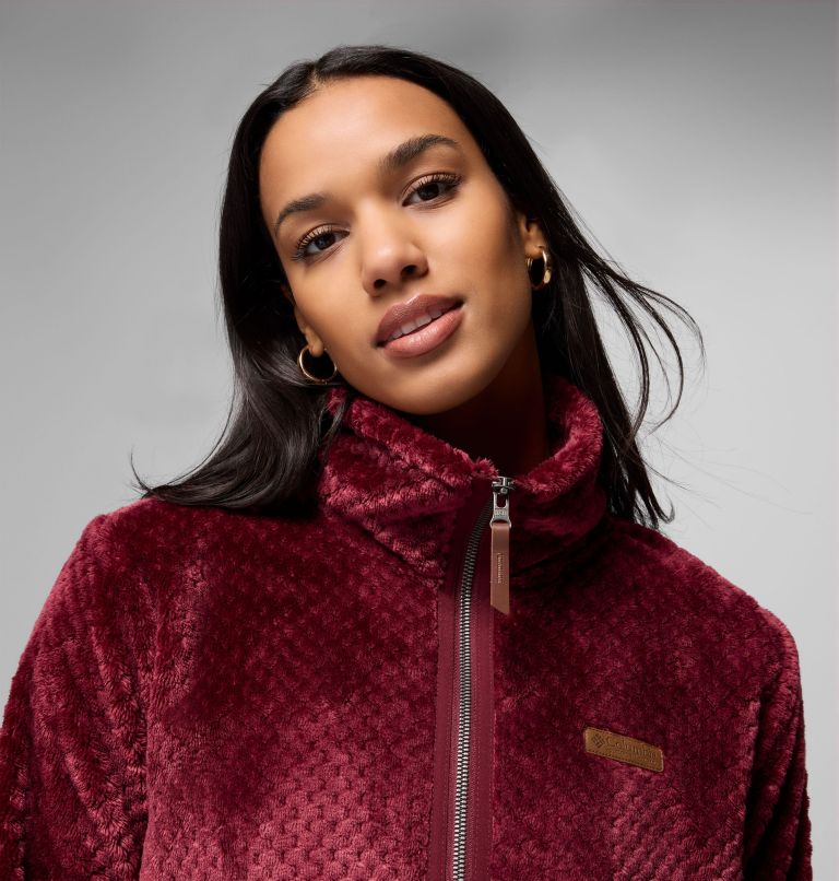 Women's Fire Side II Sherpa Full Zip Fleece, Color: Rich Wine, image 6
