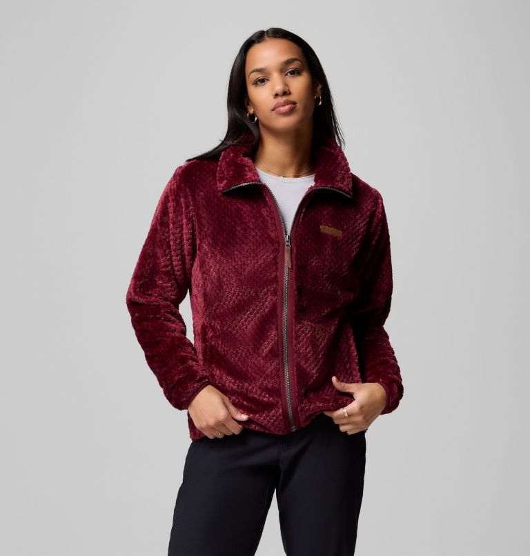 Women's Fire Side II Sherpa Full Zip Fleece, Color: Rich Wine, image 1