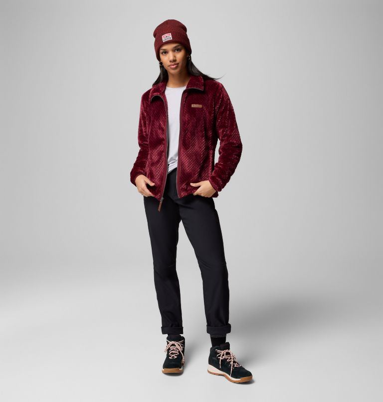Women's Fire Side II Sherpa Full Zip Fleece, Color: Rich Wine, image 2