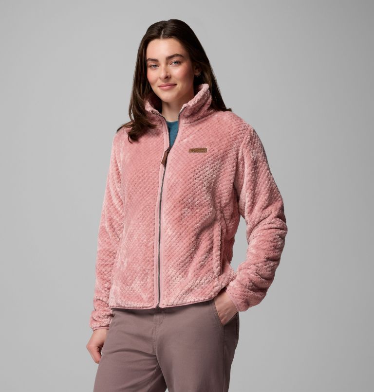 Women's Fire Side II Sherpa Full Zip Fleece, Color: Eraser Pink, image 1