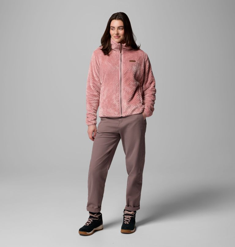 Women's Fire Side II Sherpa Full Zip Fleece, Color: Eraser Pink, image 2