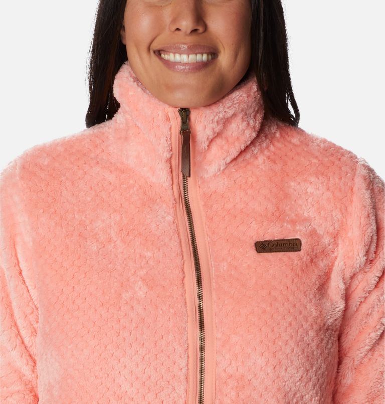 Women's Fire Side II Sherpa Full Zip Fleece, Color: Coral Reef, image 4