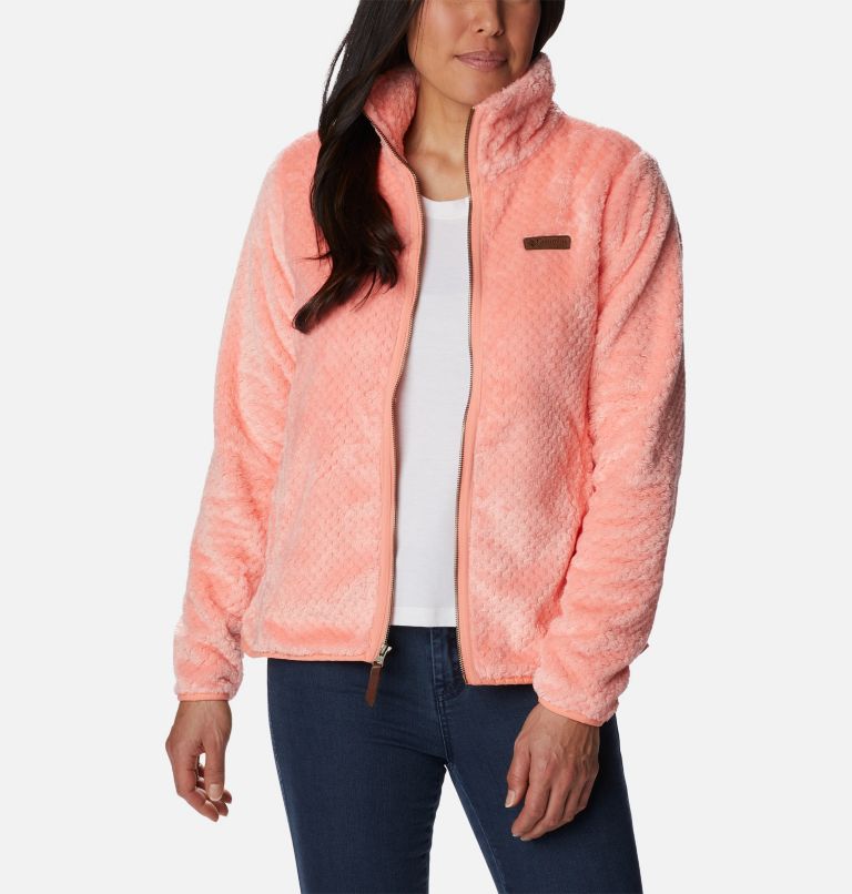 Women's Fire Side II Sherpa Full Zip Fleece, Color: Coral Reef, image 6