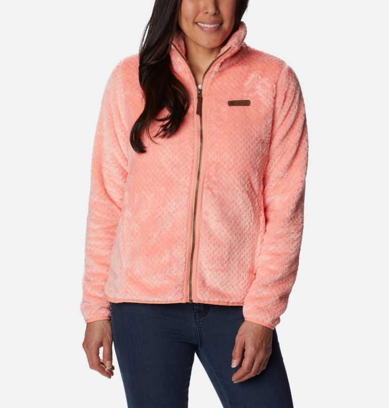 Women's Fire Side Fleece Jacket , Color: Coral Reef, image 1