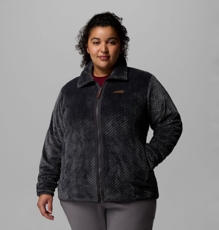 Manteau polaire avec fermeture éclair en sherpa Fire Side II Femme - Grandes tailles, Color: Shark, image 1
