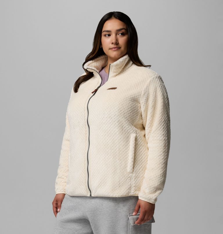 Women's Fire Side II Sherpa Full Zip Fleece - Plus Size, Color: Chalk, image 4