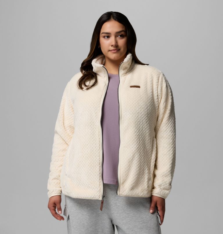 Women's Fire Side II Sherpa Full Zip Fleece - Plus Size, Color: Chalk, image 5