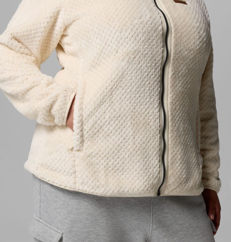 Women's Fire Side II Sherpa Full Zip Fleece - Plus Size, Color: Chalk, image 7