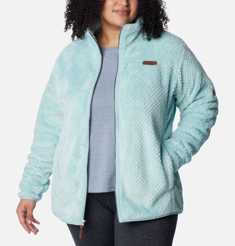Women's Fire Side II Sherpa Full Zip Fleece - Plus Size, Color: Aqua Haze, image 6