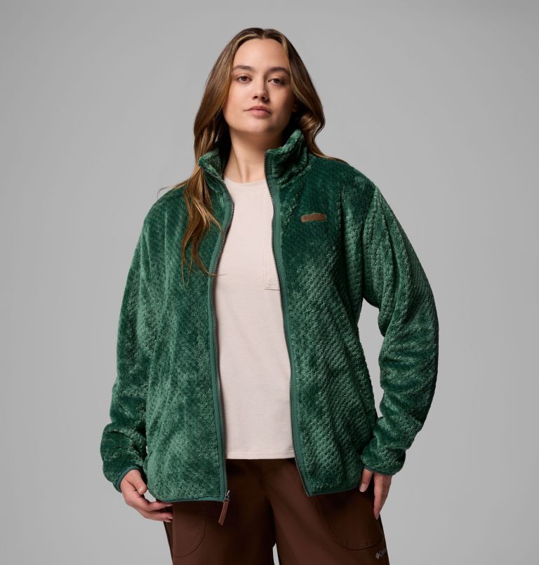 Women's Fire Side II Sherpa Full Zip Fleece - Plus Size, Color: Rain Forest, image 5