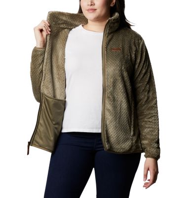 columbia fire side sherpa full zip jacket women's plus sizes