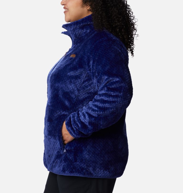 Women’s Fire Side II Plush Full Zip Fleece - Plus Size, Color: Dark Sapphire, image 3