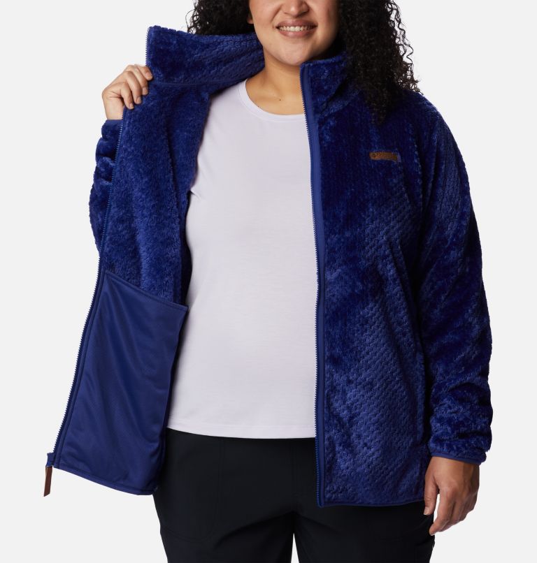 Women’s Fire Side II Plush Full Zip Fleece - Plus Size, Color: Dark Sapphire, image 5