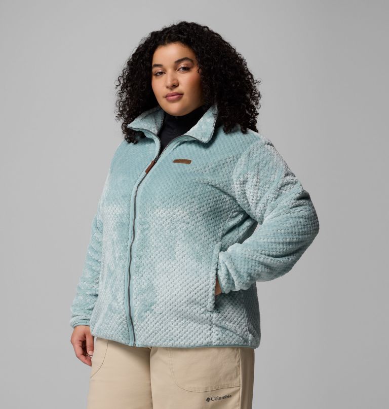 Women's Fire Side II Sherpa Full Zip Fleece - Plus Size, Color: Crushed Blue, image 3