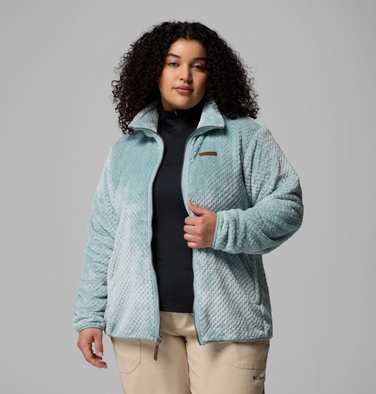 Women's Fire Side II Sherpa Full Zip Fleece - Plus Size, Color: Crushed Blue, image 4