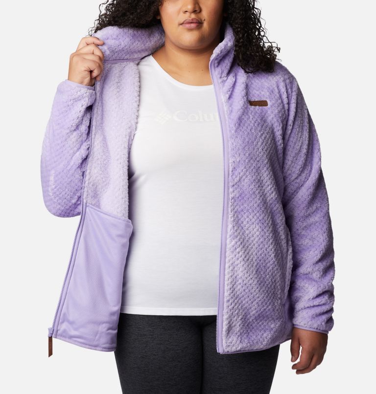 Women’s Fire Side II Plush Full Zip Fleece - Plus Size, Color: Frosted Purple, image 5