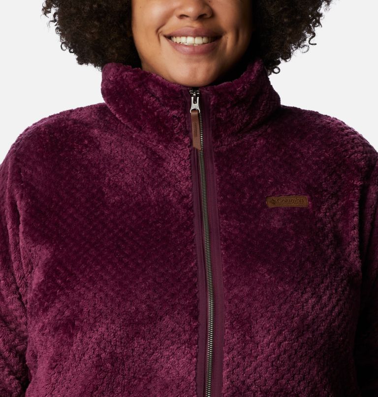 Women's Fire Side II Sherpa Full Zip Fleece - Plus Size, Color: Marionberry, image 4