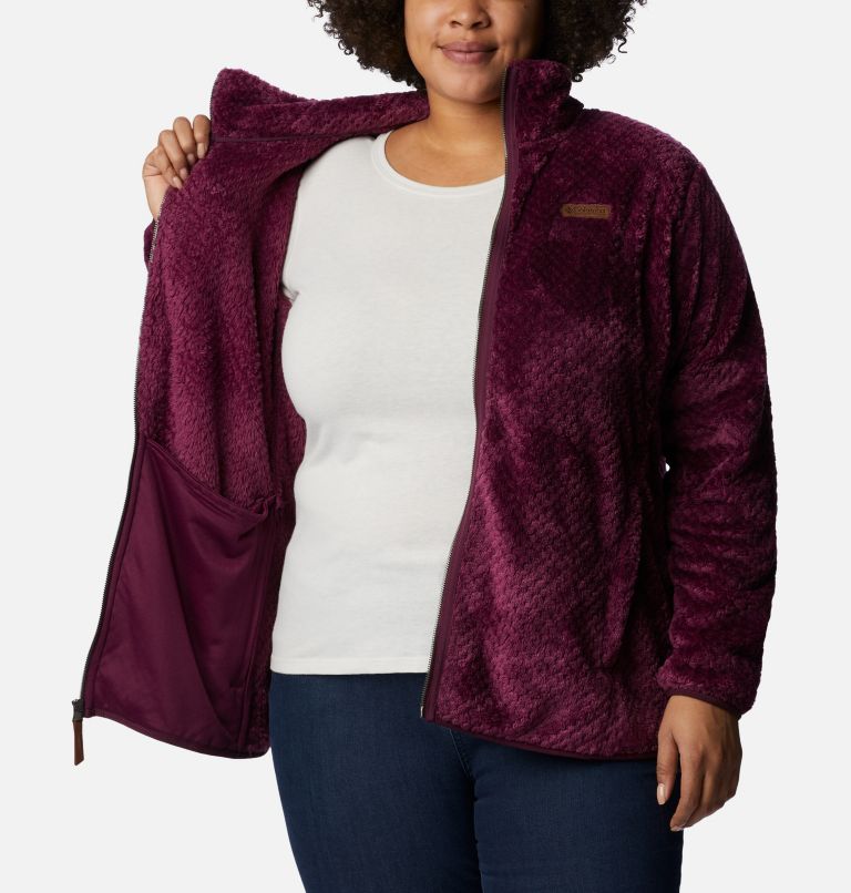Women’s Fire Side II Plush Full Zip Fleece - Plus Size, Color: Marionberry, image 5
