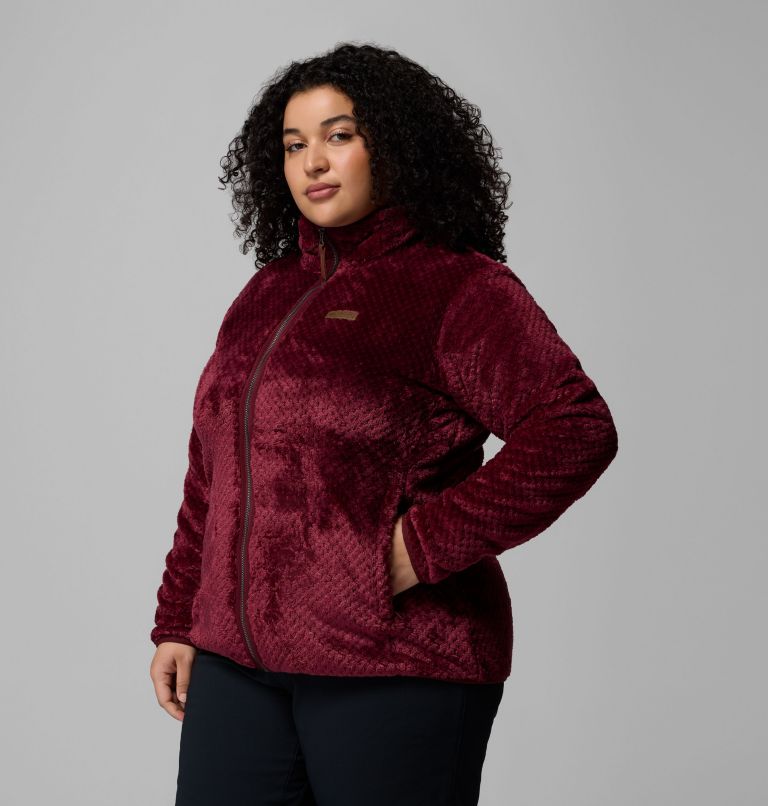 Women's Fire Side II Sherpa Full Zip Fleece - Plus Size, Color: Rich Wine, image 3