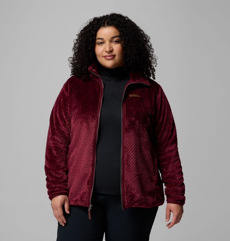 Women's Fire Side II Sherpa Full Zip Fleece - Plus Size, Color: Rich Wine, image 4