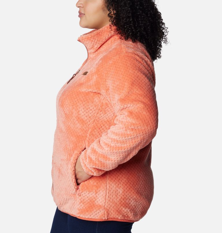 Thumbnail: Women's Fire Side II Sherpa Full Zip Fleece - Plus Size, Color: Faded Peach, image 3