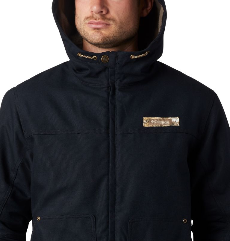 Thumbnail: Men's Roughtail Work Hooded Jacket - Tall, Color: Black, image 4