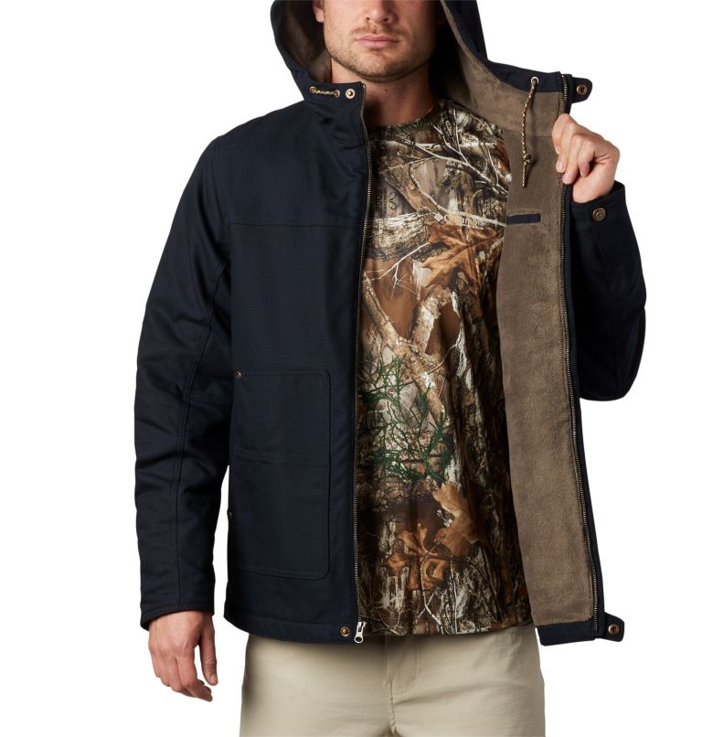 Thumbnail: Men's Roughtail Work Hooded Jacket - Tall, Color: Black, image 5