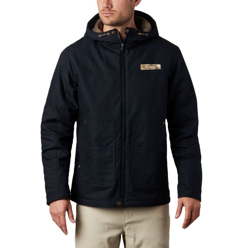 Thumbnail: Men's Roughtail Work Hooded Jacket - Tall, Color: Black, image 1