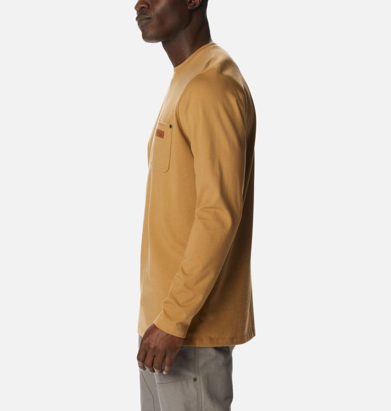 Men's PHG Roughtail Work Long Sleeve Pocket T-Shirt, Color: Sahara, image 3