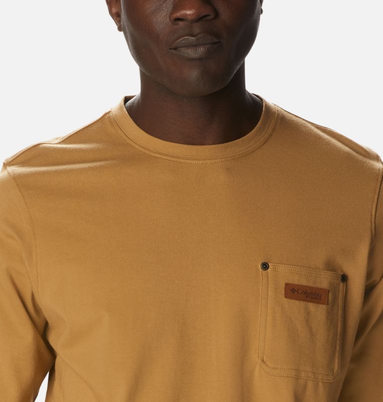 Thumbnail: Men's PHG Roughtail Work Long Sleeve Pocket T-Shirt, Color: Sahara, image 4