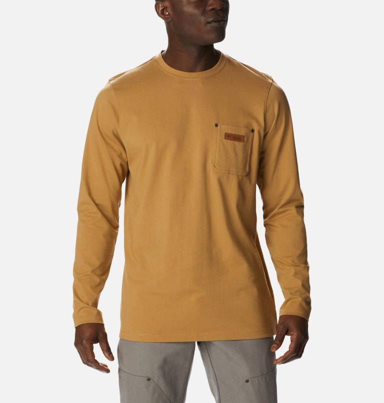 Men's PHG Roughtail Work Long Sleeve Pocket T-Shirt, Color: Sahara, image 1