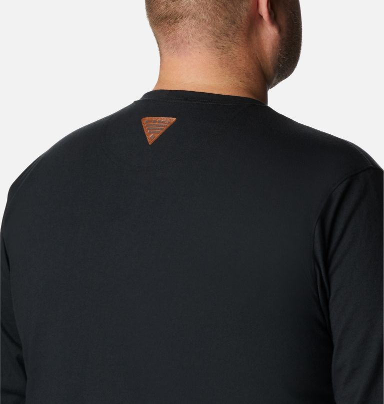 Thumbnail: Men's PHG Roughtail Work Long Sleeve Pocket T-Shirt - Big, Color: Black, image 5