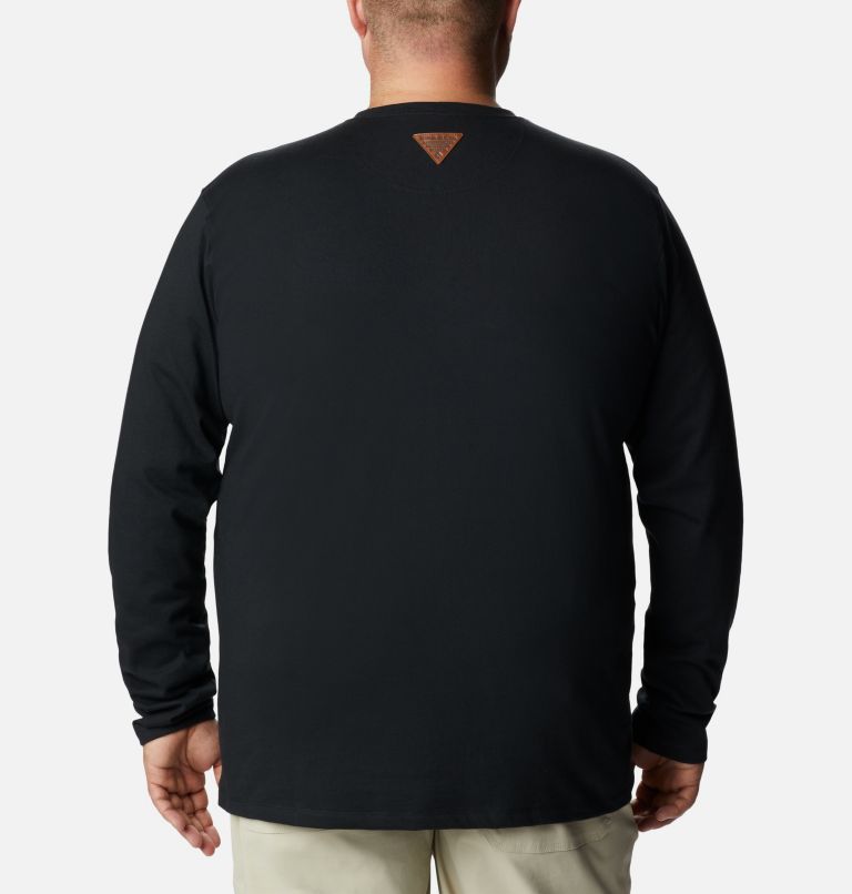Thumbnail: Men's PHG Roughtail Work Long Sleeve Pocket T-Shirt - Big, Color: Black, image 2