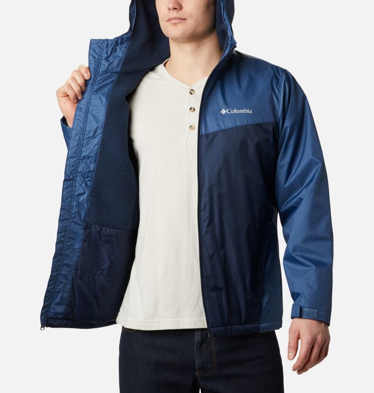 Thumbnail: Men's Glennaker Sherpa Lined Jacket, Color: Night Tide, Collegiate Navy, image 4