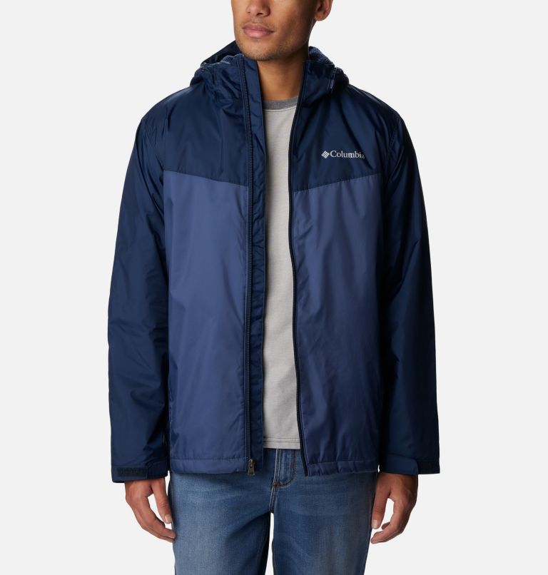 Thumbnail: Men's Glennaker Sherpa Lined Jacket, Color: Collegiate Navy, Dark Mountain, image 7