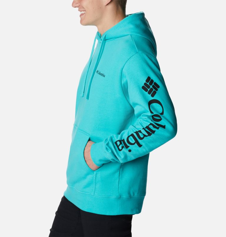 Men's Viewmont II Sleeve Graphic Hoodie, Color: Bright Aqua, image 3