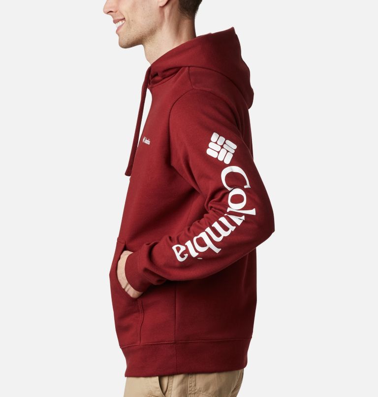 Thumbnail: Men's Viewmont II Sleeve Graphic Hoodie, Color: Red Jasper, White, image 3