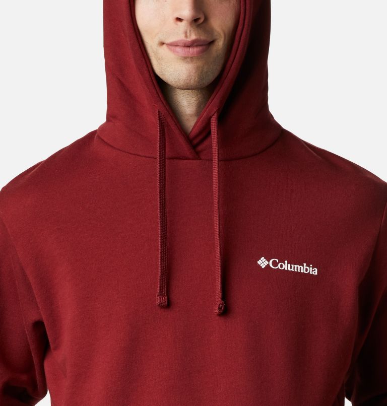 Men's Viewmont II Sleeve Graphic Hoodie, Color: Red Jasper, White, image 4