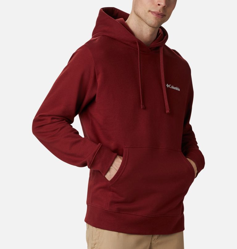 Men's Viewmont II Sleeve Graphic Hoodie, Color: Red Jasper, White, image 5