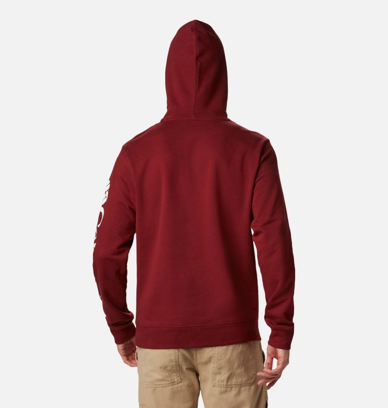 Men's Viewmont II Sleeve Graphic Hoodie, Color: Red Jasper, White, image 2