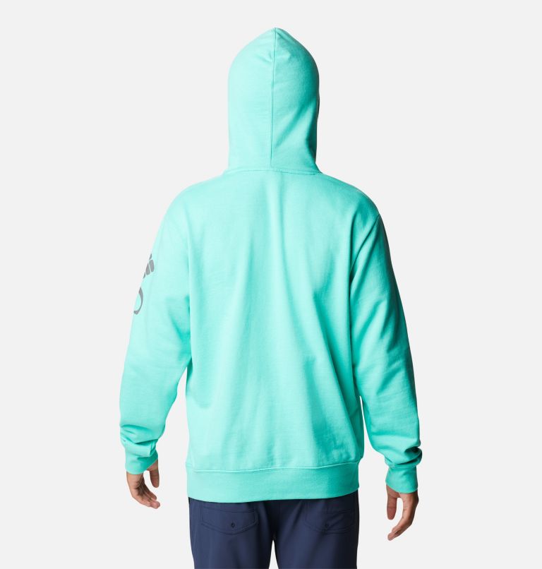 Thumbnail: Men's Viewmont II Sleeve Graphic Hoodie, Color: Electric Turquoise, image 2